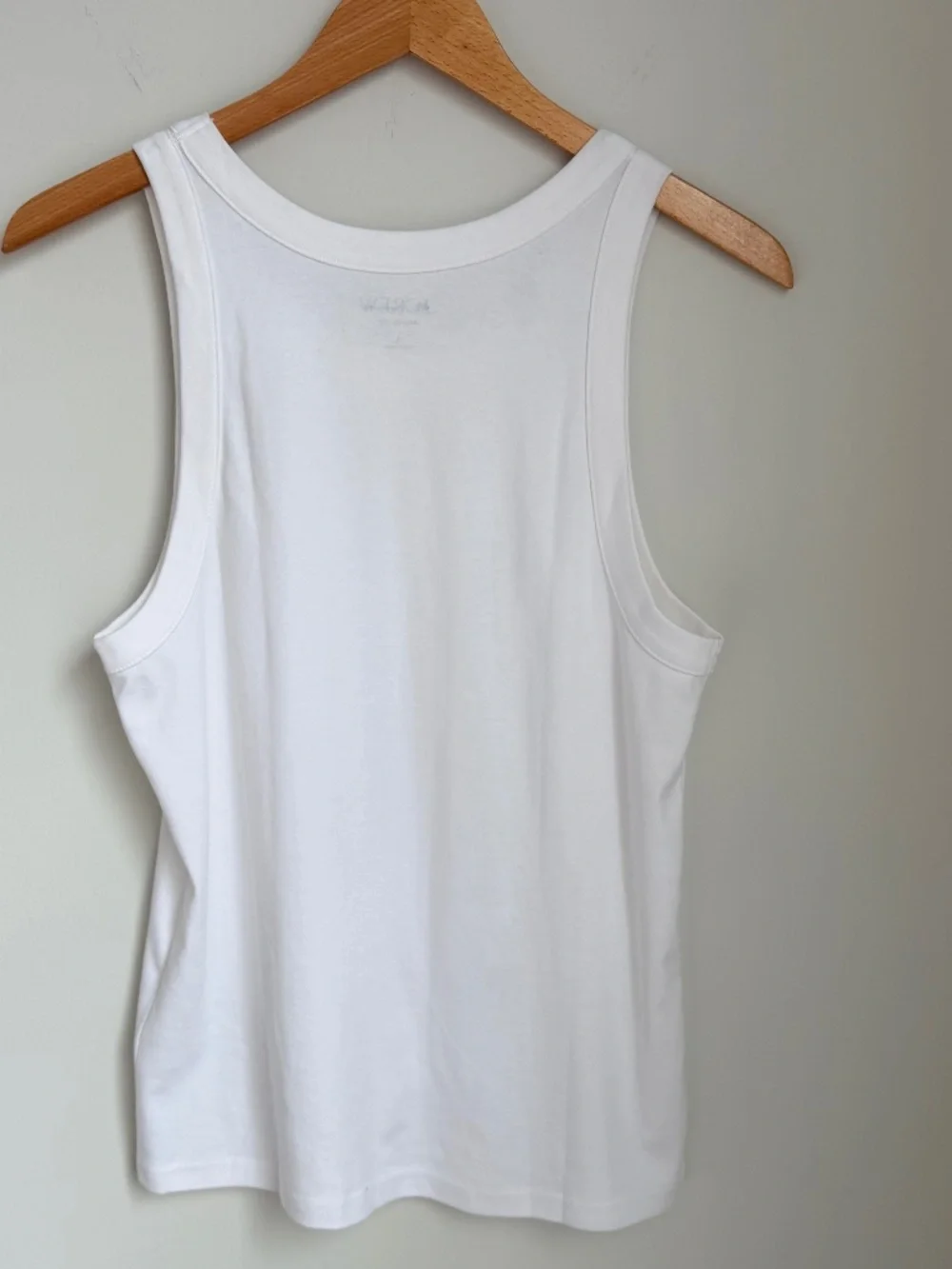 NWT J.Crew White Perfect-fit high-neck tank top SZ L